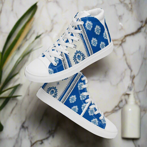 'Le Muse du Ben' Women’s High Top Canvas Shoes