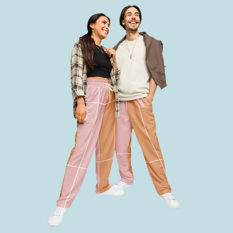 'The Tom' Two-Tone Unisex Wide-Leg Joggers