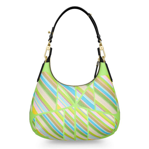 'Clover Striper' Mini Curve Bag