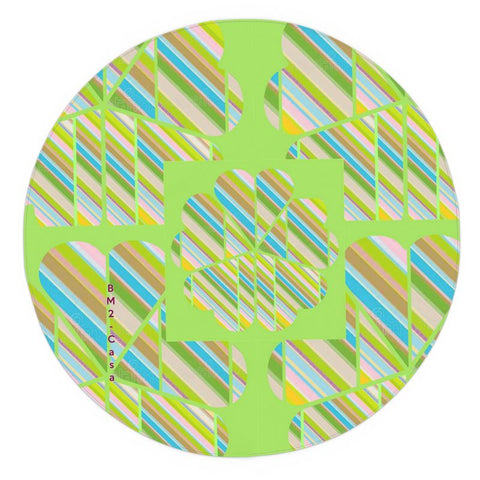 BM2-Casa  'Clover Striper' Tablecloth