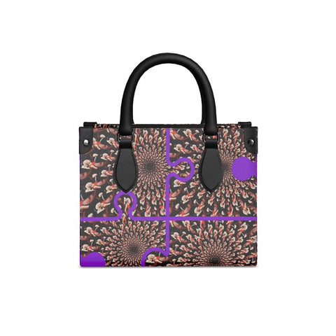 'Purple Peacock' Leather Shopping Bag