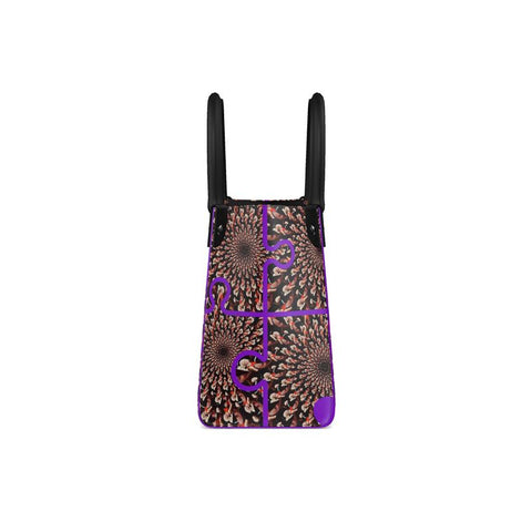 'Purple Peacock' Leather Shopping Bag