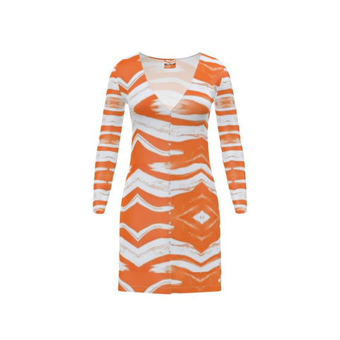 'Orange Swirl' Ladies Cardigan