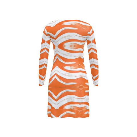 'Orange Swirl' Ladies Cardigan