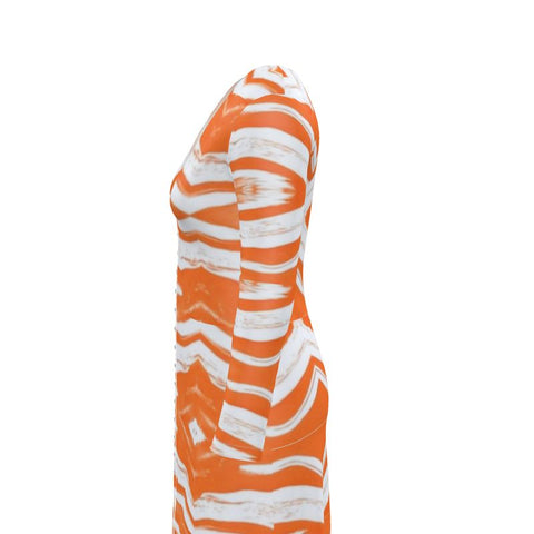 'Orange Swirl' Ladies Cardigan