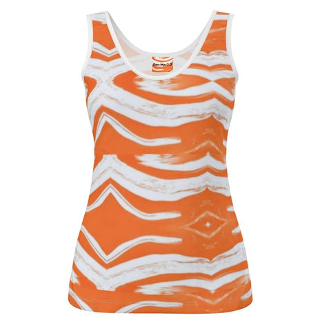 'Orange Swirl' Ladies Vest Top