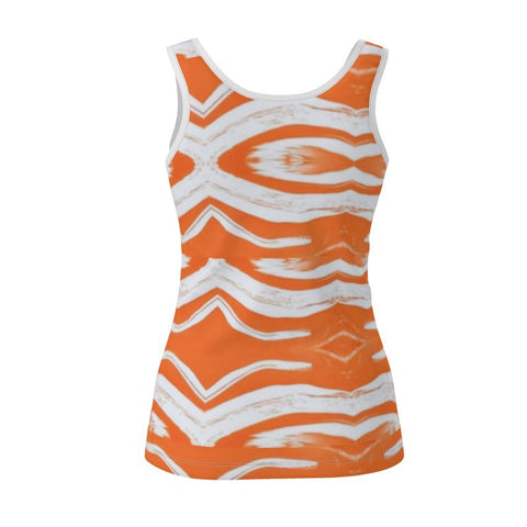 'Orange Swirl' Ladies Vest Top