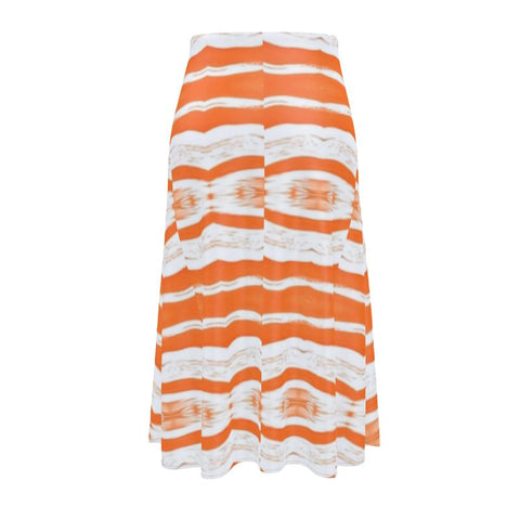 'Orange Swirl' Midi Skirt