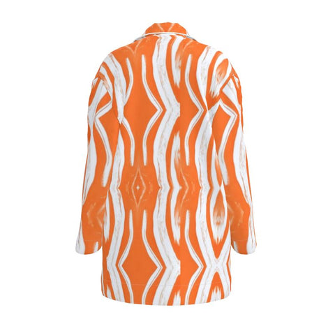 'Orange Swirl' Women's Luxury Pajama Shirt