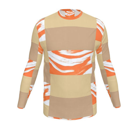 'Orange Swirl On The Beach' Long Sleeve T-shirt