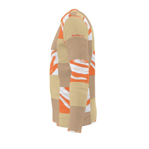 'Orange Swirl On The Beach' Long Sleeve T-shirt