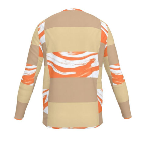 'Orange Swirl On The Beach' Long Sleeve T-shirt