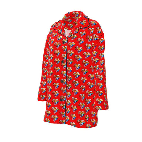 ‘American Dreams’ Red Women's Luxury Pajama Shirt