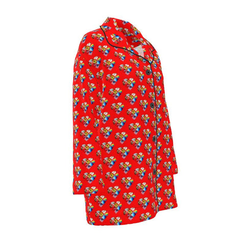 ‘American Dreams’ Red Women's Luxury Pajama Shirt