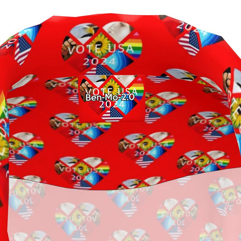 ‘American Dreams’ Red Women's Luxury Pajama Shirt