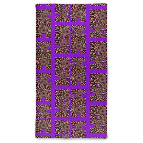 ‘Purple Peacock' Neck Tube Scarf