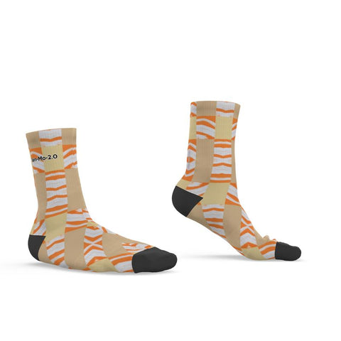 'Orange Swirl On The Beach' Unisex Socks