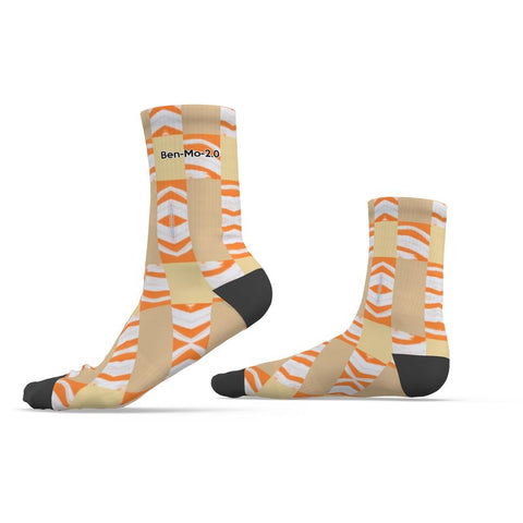 'Orange Swirl On The Beach' Unisex Socks