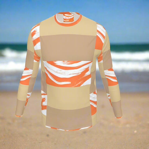 'Orange Swirl On The Beach' Long Sleeve T-shirt