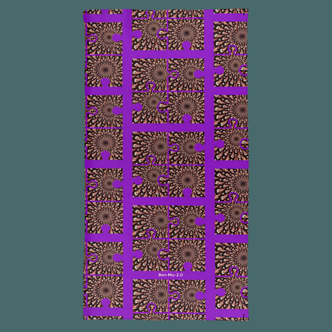 ‘Purple Peacock' Neck Tube Scarf