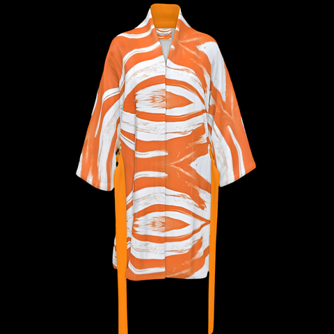 'Orange Swirl' Unisex Kimono