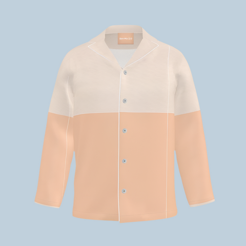 'The Tom' Two Tone Men's Luxury Pajama Shirt