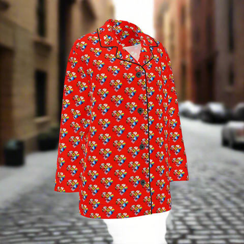 ‘American Dreams’ Red Women's Luxury Pajama Shirt
