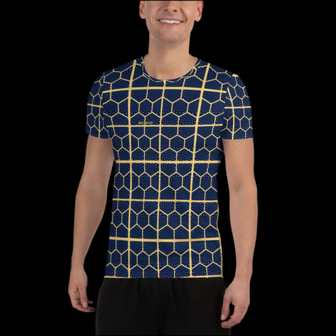 'Honeycomb Ben' All-Over Print Men's Athletic T-shirt