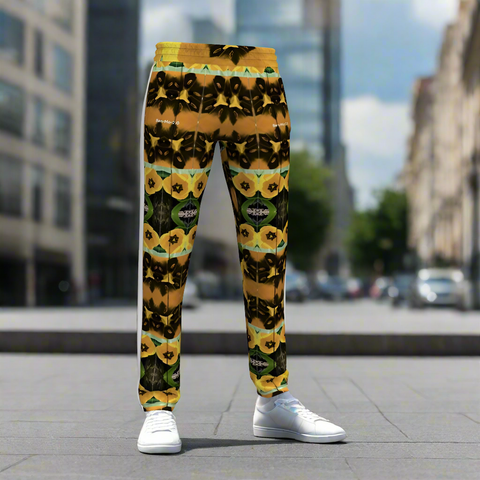 'Dua Tulipa' Nero Amarillo Men's Tracksuit Trousers