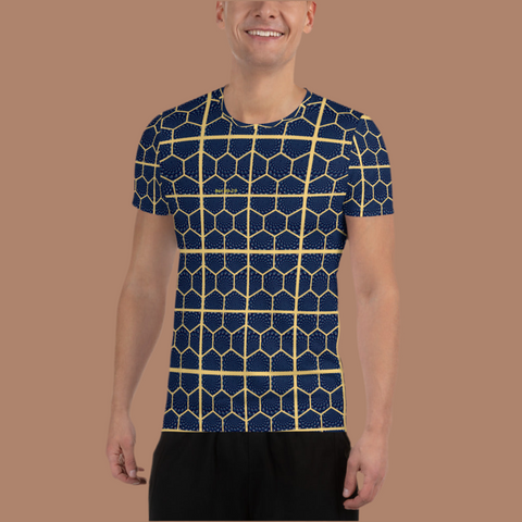 'Honeycomb Ben' All-Over Print Men's Athletic T-shirt