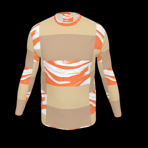 'Orange Swirl On The Beach' Long Sleeve T-shirt