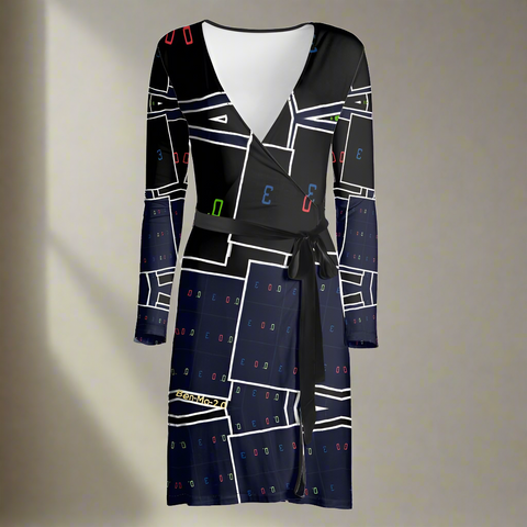 'Blackout' Wrap Dress