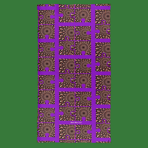 ‘Purple Peacock' Neck Tube Scarf