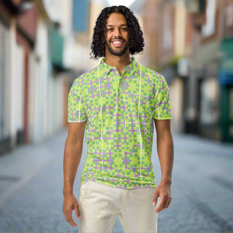 'Irish Tee' Pixel Men’s Slim Fit Polo