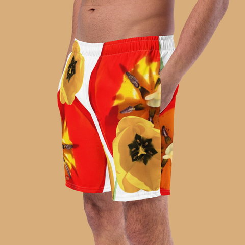 'Dua Tulipa' Men's All-Over Print Swim Trunks