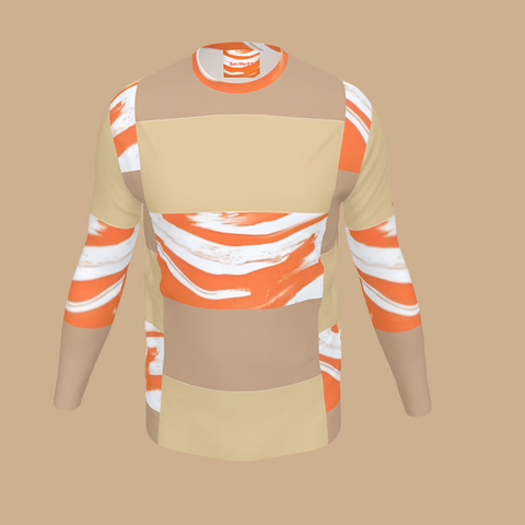 'Orange Swirl On The Beach' Long Sleeve T-shirt