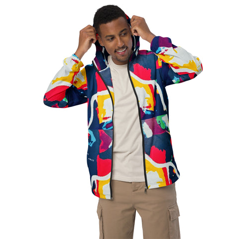 ‘Two Halves’ All Over Print Men's Windbreaker