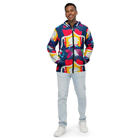 ‘Two Halves’ All Over Print Men's Windbreaker