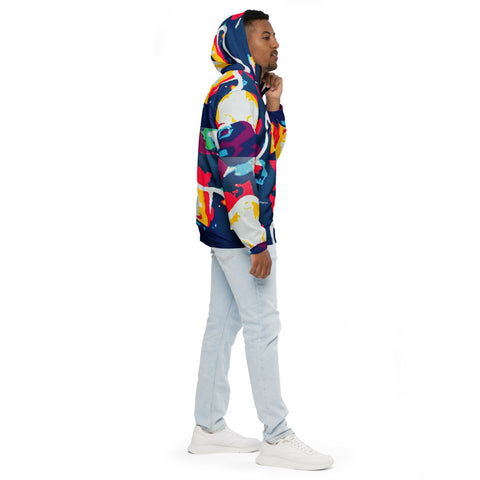 ‘Two Halves’ All Over Print Men's Windbreaker