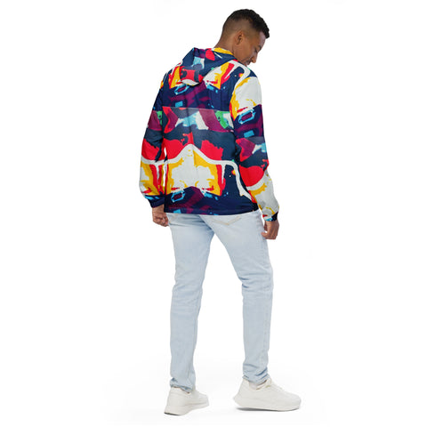 ‘Two Halves’ All Over Print Men's Windbreaker