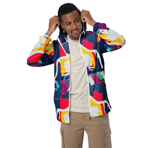 ‘Two Halves’ All Over Print Men's Windbreaker