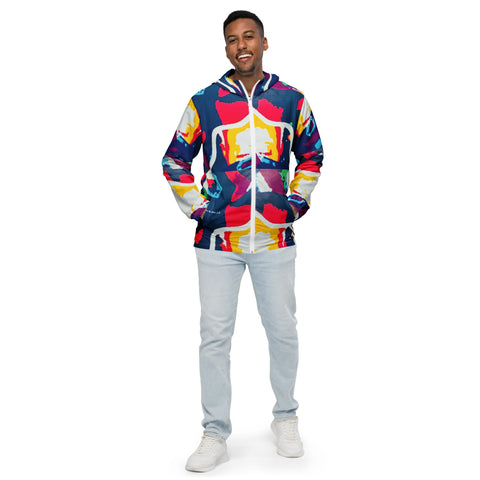 ‘Two Halves’ All Over Print Men's Windbreaker