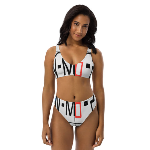'Logo' Recycled High-Waisted Bikini