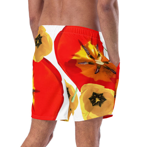 'Dua Tulipa' Men's All-Over Print Swim Trunks