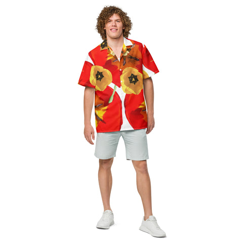 'Dua Tulipa' Unisex Button Shirt