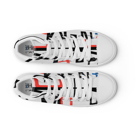 ‘Logo' Men's High Top Canvas Shoes