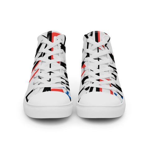 ‘Logo' Men's High Top Canvas Shoes