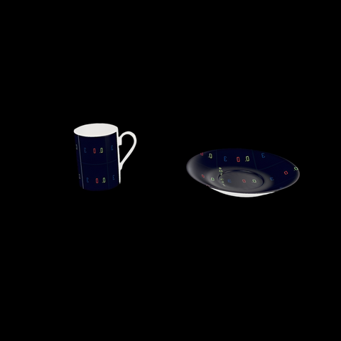 BM2-Casa 'Blackout' Cup and Saucer Set