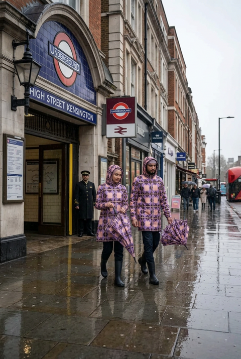 ‘Mad 4 Plaid’ Unisex Hooded Mac Raincoat