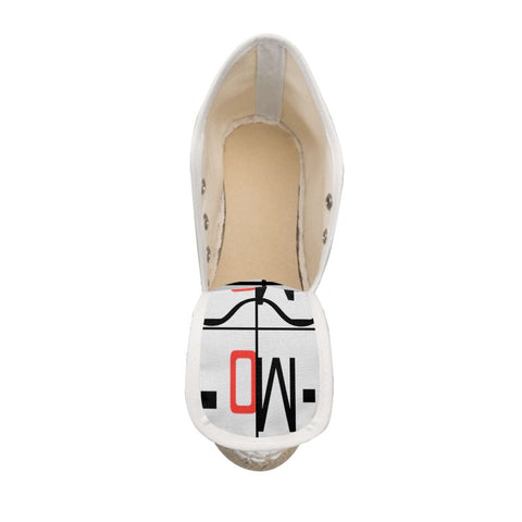 'Logo Arte' Women’s Hi-Top Lace-Up Espadrille Wedges